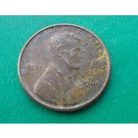 1 цент США 1969 г.в. D