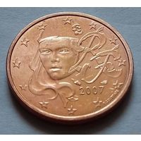 1 евроцент, Франция 2007 г., AU