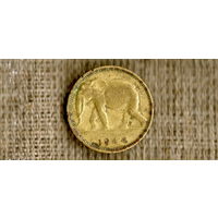 Конго / Бельгийское Конго 1 франк 1944 / фауна / слон /(Nу)