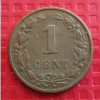 Нидерланды 1 цент 1884 г. #41038