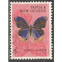Папуа Новая Гвинея. Бабочка парусник Улисс . 1966г. Mi#86.