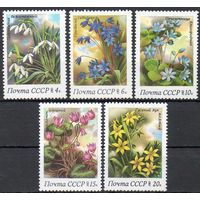 Цветы СССР 1983 год (5398-5402) серия из 5 марок