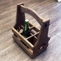 Деревянный ящик-переноска для пива