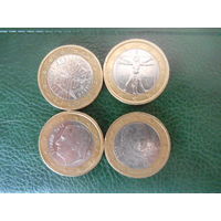 4 монеты 1 евро
