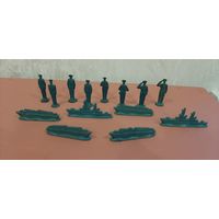 Советские оловянные солдатики моряки корабли ММЗ игрушка СССР металл. Все на фото.
