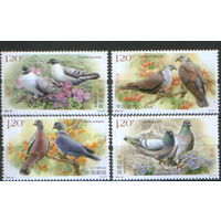 Полная серия из 4 марок 2022г. КНР "Голуби" MNH