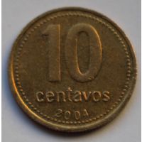 Аргентина, 10 сентаво 2004 г.