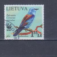 [1146] Литва 2008. Фауна.Птица.Сизоворонка. Гашеная марка.