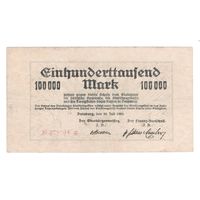 Германия Дуйсбург 100 000 марок 1923 года. Состояние VF