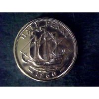 Монеты. Великобритания 1.2 Пенни  1960.