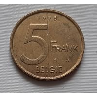 5 франков 1998 г. Бельгия