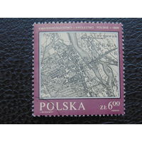 Польша 1982г. Карта.