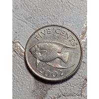 Бермуды 5 центов 2002 года .