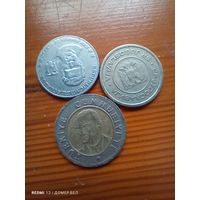 Эквадор 25 сентаво 2000, Югославия 5 динар 2000, Турция 1 лира 2006 -87