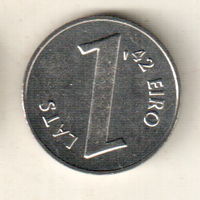 Латвия 1 лат 2013 Паритет монет