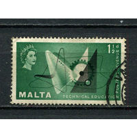 Британские колонии - Мальта - 1958 - Техническое образование 1 1/2Р - [Mi.257] - 1 марка. Гашеная.  (Лот 43EZ)-T25P5