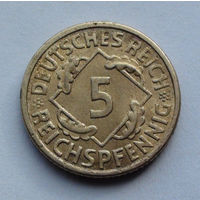 Германия - Веймарская республика 5 рейхсфеннигов. 1926. A