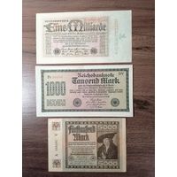 Сборный лот (9 банкнот Германии) 1