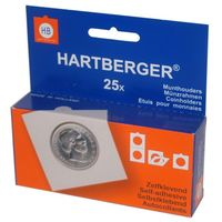 Холдер Hartberger для монет диаметром до 48 мм. Белый, самоклеящийся, 67*67 мм.