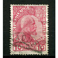 Лихтенштейн - 1912/1916 - Князь Иоганн II 10H - [Mi.2y] - 1 марка. Гашеная.  (LOT W13)