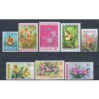 [522] Флора.Цветы.Орхидеи. 8 чистых марок. MNH**