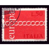 1 марка 1971 год Италия Европа СЕПТ 1335