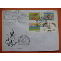 1994, КПД Казахстан, +СГ Алматы, +штампы, +марки мультфильмы и фауна.
