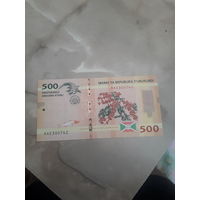БУРУНДИ 500 франков 2015 год