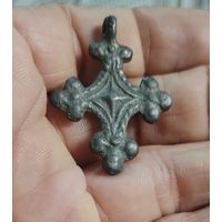Крест старинный олово редкое состояние