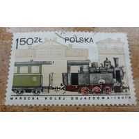 Марка Польши - паровоз 1907 года, из коллекции