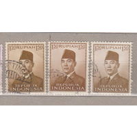 Президент Сукарто Известные личности Индонезия 1953 год  лот 12 Разные оттенки  цена за 1-у марку на Ваш выбор