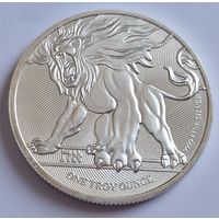 Ниуэ 2019 серебро (1 oz) "Ревущий лев"