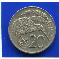 Новая Зеландия 20 центов 1973