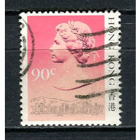 Британский Гонконг - 1987/1991 - Королева Елизавета II 90С - [Mi.513I] - 1 марка. Гашеная.  (LOT AH22)