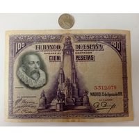 Werty71 Испания 100 песет 1928 банкнота