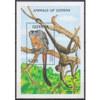 1992 Гайана 3881/B202 Фауна - Обезьяны MNH