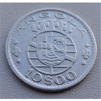 Ангола. "Португальская" 10 эскудо 1955 год  KM#73    Тираж: 1.977.000 шт