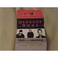 Билет на концерт Depeche Mode в Питере 2010 год