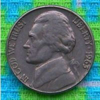 США 5 центов 1963 года. Франклин Бенджамин