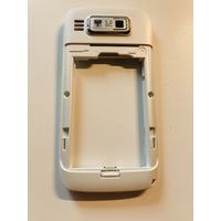 Nokia E72 - Middle Cover + Camera Lens Zircon White (0255445)