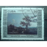 Куба 1987 Живопись, дерево