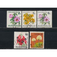 Австралия 1970-75 Цветы Стандарт #444-5,476,568,591