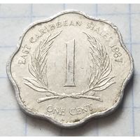 Восточные Карибы 1 цент, 1987     ( К-8-5 )