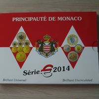 Монако 2014 г. Официальный набор монет евро от 1 цента до 2 евро (8 монет)
