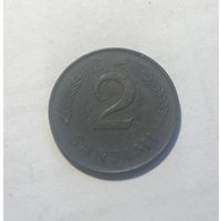 2 сантима 1939 Латвия
