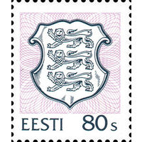 Стандартный выпуск Герб Эстония 1995 год серия из 1 марки (мелованая бумага)