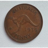 Австралия 1 пенни, 1938  2-16-3