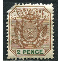 Британские колонии Трансвааль (Южная Африка) - 1896/1897 - Герб 2Р - (есть тонкое место) - [Mi.50] - 1 марка. MH.  (Лот 57EX)-T25P5