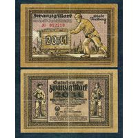Германия (Freiberg), 20 марок 1918 год, - RедкаЯ -,  Р а Д а Р