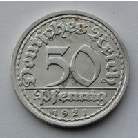 Германия - Веймарская республика 50 пфеннигов. 1921. J